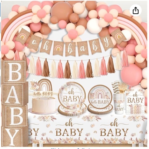Boho Baby Shower Decorations for Girl - Picture 1 of 5